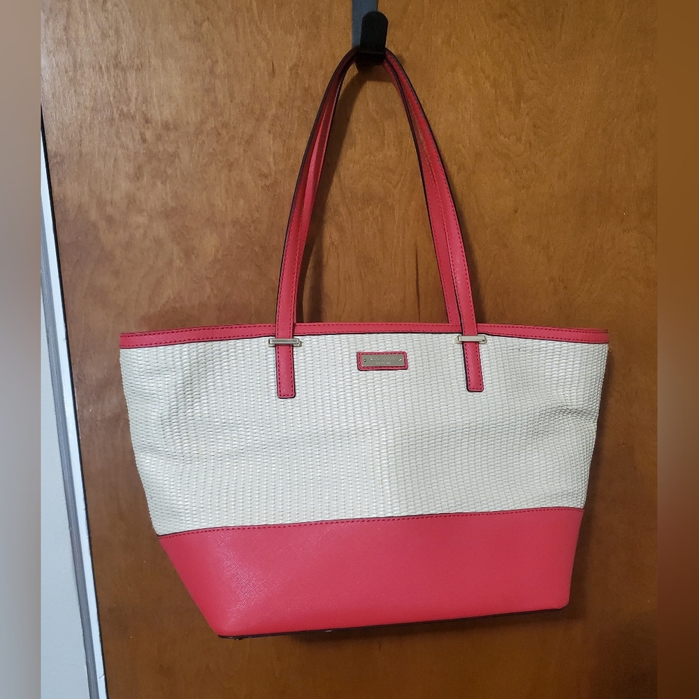 Kate Spade Pink and Cream Tote Bag